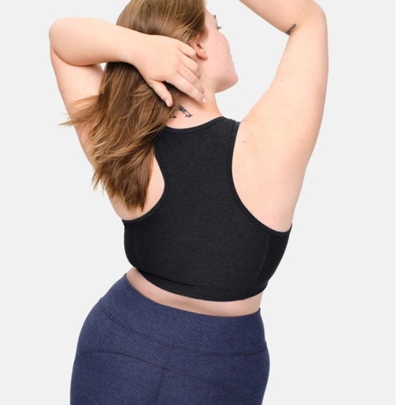 Outdoor Voices Athena Crop Top Black Heather Sports Bra Athletic Medium M - Picture 2 of 7